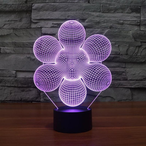 Image of Abstract 3D Illusion Lamp Night Light