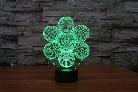 Image of Abstract 3D Illusion Lamp Night Light
