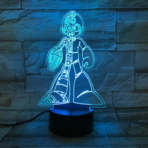 Image of Action Video Game Rockman 3D Illusion Lamp Night Light