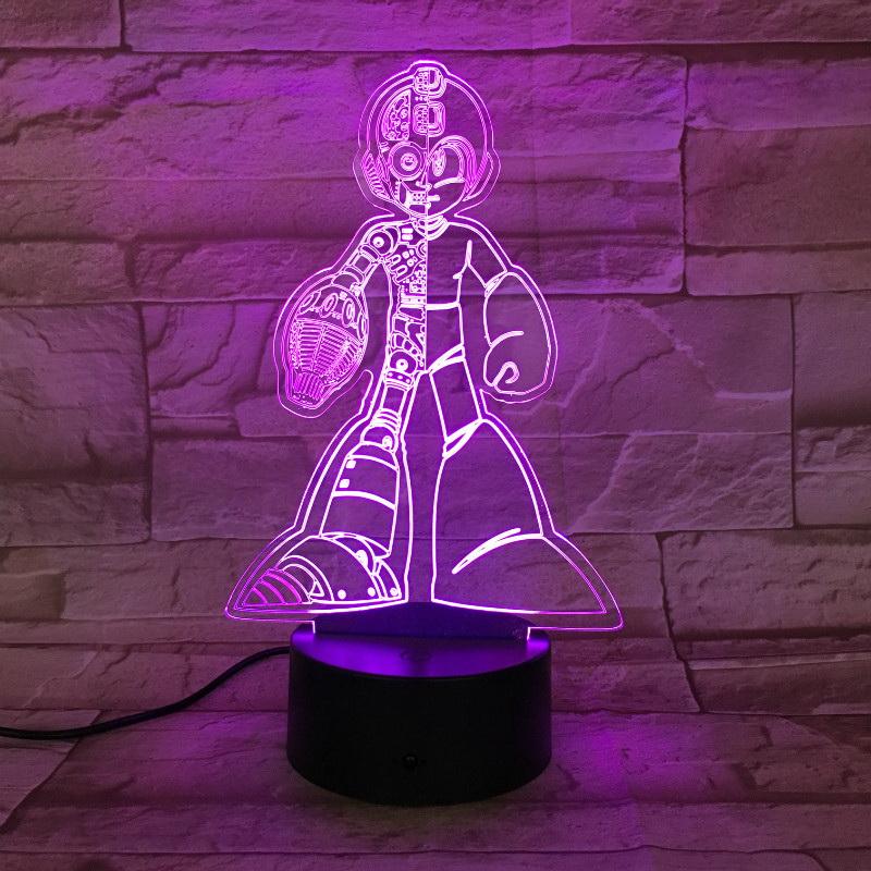 Action Video Game Rockman 3D Illusion Lamp Night Light