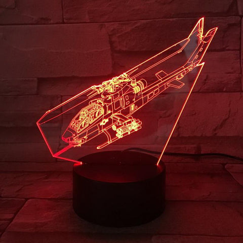 Image of AH-1 helicopter 3D Illusion Lamp Night Light