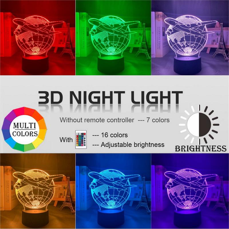 Airplane 02 3D Illusion Lamp Night Light