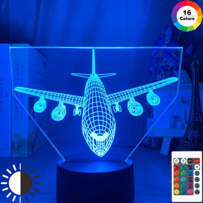 Airplane Model 3D Illusion Lamp Night Light