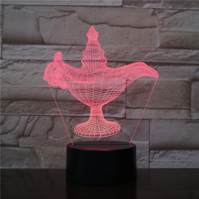Aladdin and His Wonderful Lamp 3D Illusion Lamp Night Light