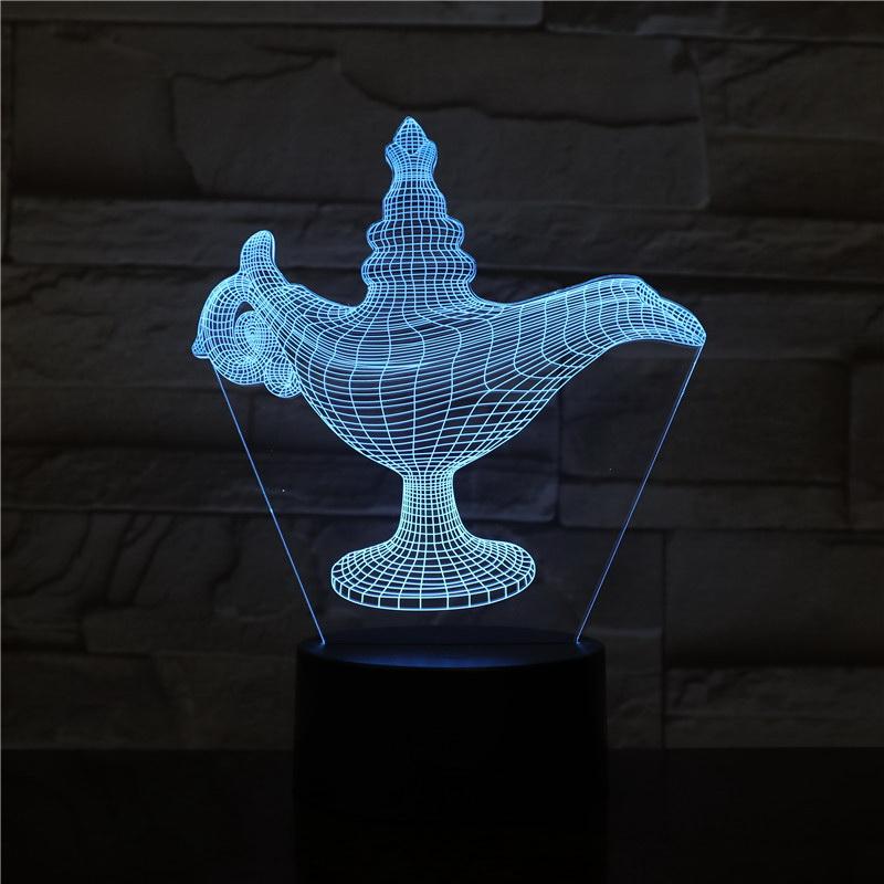Aladdin and His Wonderful Lamp 3D Illusion Lamp Night Light