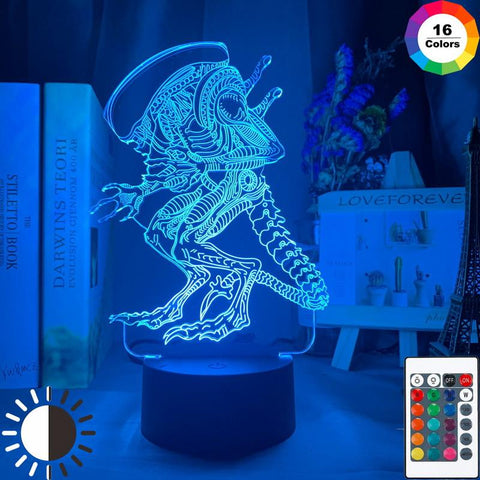 Image of Alien Figure 3D Illusion Lamp Night Light