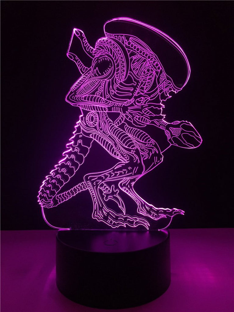Alien Skull 3D Illusion Lamp Night Light