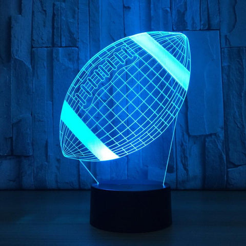 Image of American Football Sensor Bed Room 3D Illusion Lamp Night Light