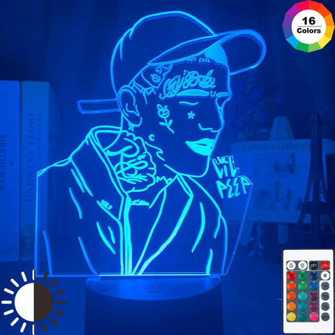 Image of American Rapper Lil Peep 3D Illusion Lamp Night Light