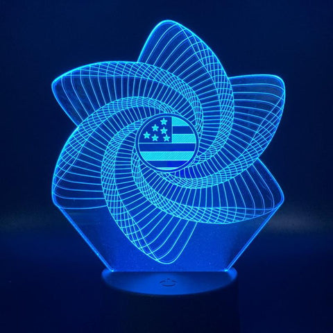 Image of American storm flag 3D Illusion Lamp Night Light