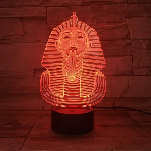 Image of Ancient Egyptian Pharaoh 3D Illusion Lamp Night Light