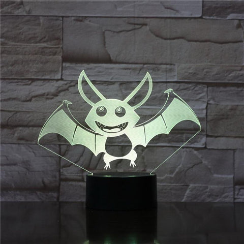 Image of Animal Bat 3D Illusion Lamp Night Light