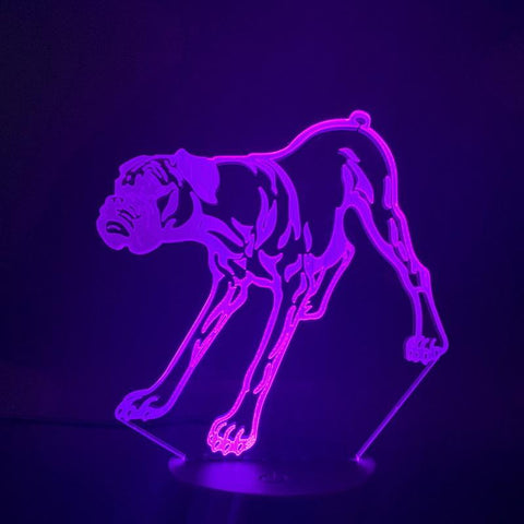 Image of Animal Dog 3D Illusion Lamp Night Light