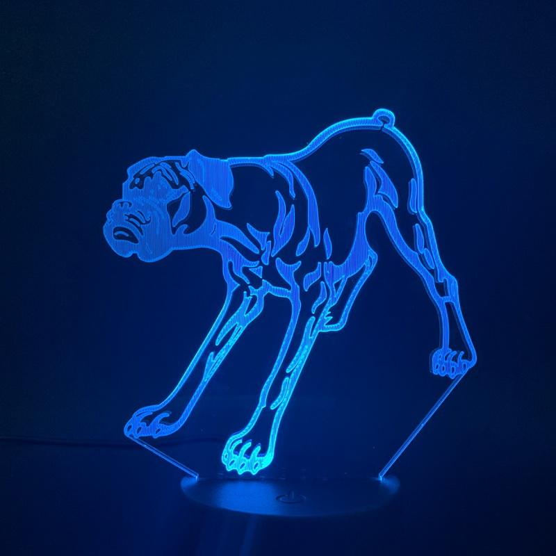Animal Dog 3D Illusion Lamp Night Light