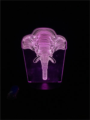 Animal Elephant 01 3D Illusion Lamp Night Light
