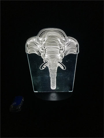 Image of Animal Elephant 01 3D Illusion Lamp Night Light