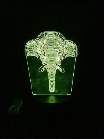 Image of Animal Elephant 01 3D Illusion Lamp Night Light