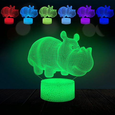 Image of Animal Fat Baby 3D Illusion Lamp Night Light