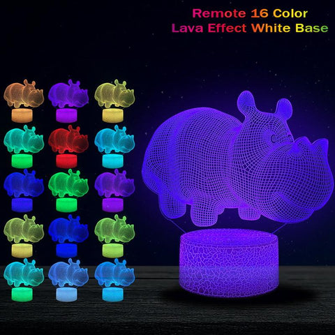 Image of Animal Fat Baby 3D Illusion Lamp Night Light