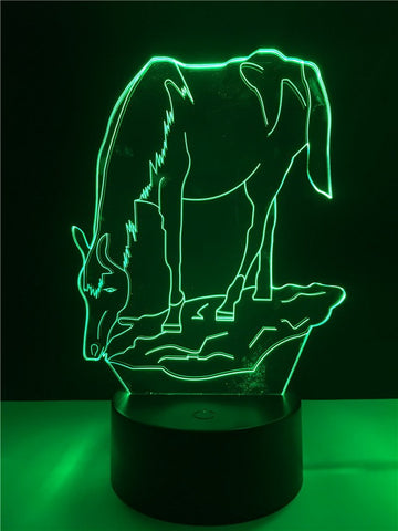 Image of Animal Horse 01 3D Illusion Lamp Night Light