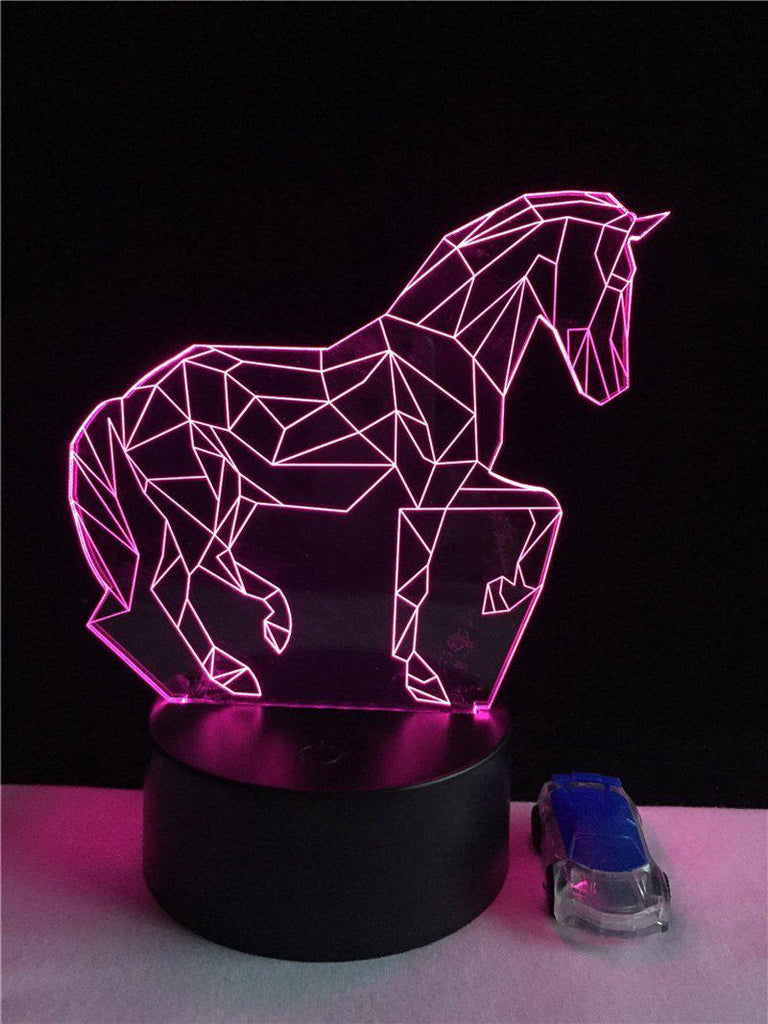 Animal Horse 3D Illusion Lamp Night Light