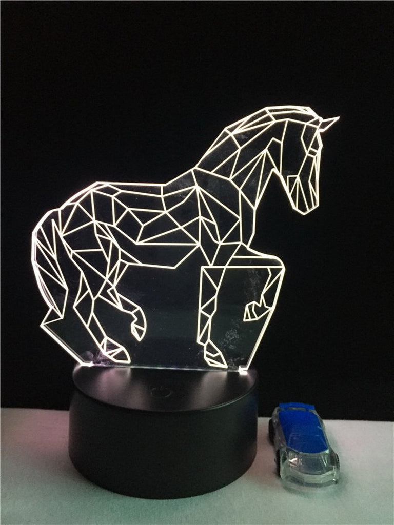 Animal Horse 3D Illusion Lamp Night Light
