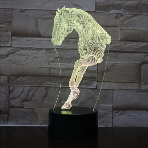 Image of Animal Horse Room 3D Illusion Lamp Night Light