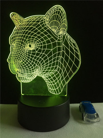 Image of Animal Leopard 3D Illusion Lamp Night Light