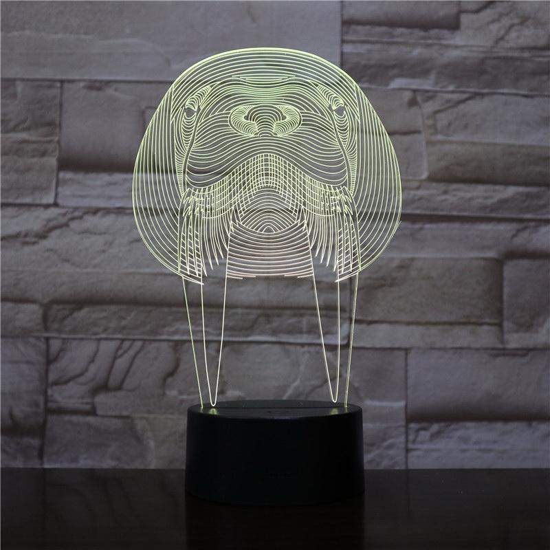 Animal Manatee 3D Illusion Lamp Night Light