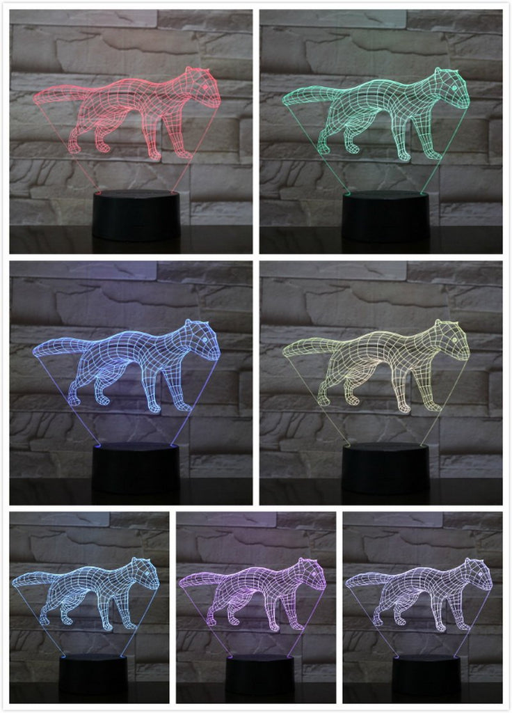 Animal meerkat 3D Illusion Lamp Night Light