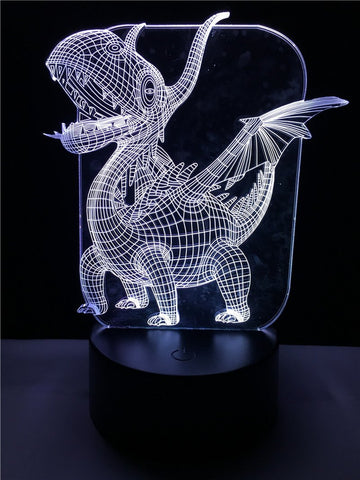 Image of Animal Pterosaur Dragon 3D Illusion Lamp Night Light