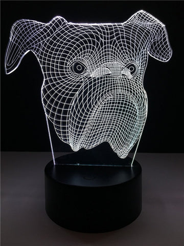 Image of Animal Shar Pei Dog 3D Illusion Lamp Night Light