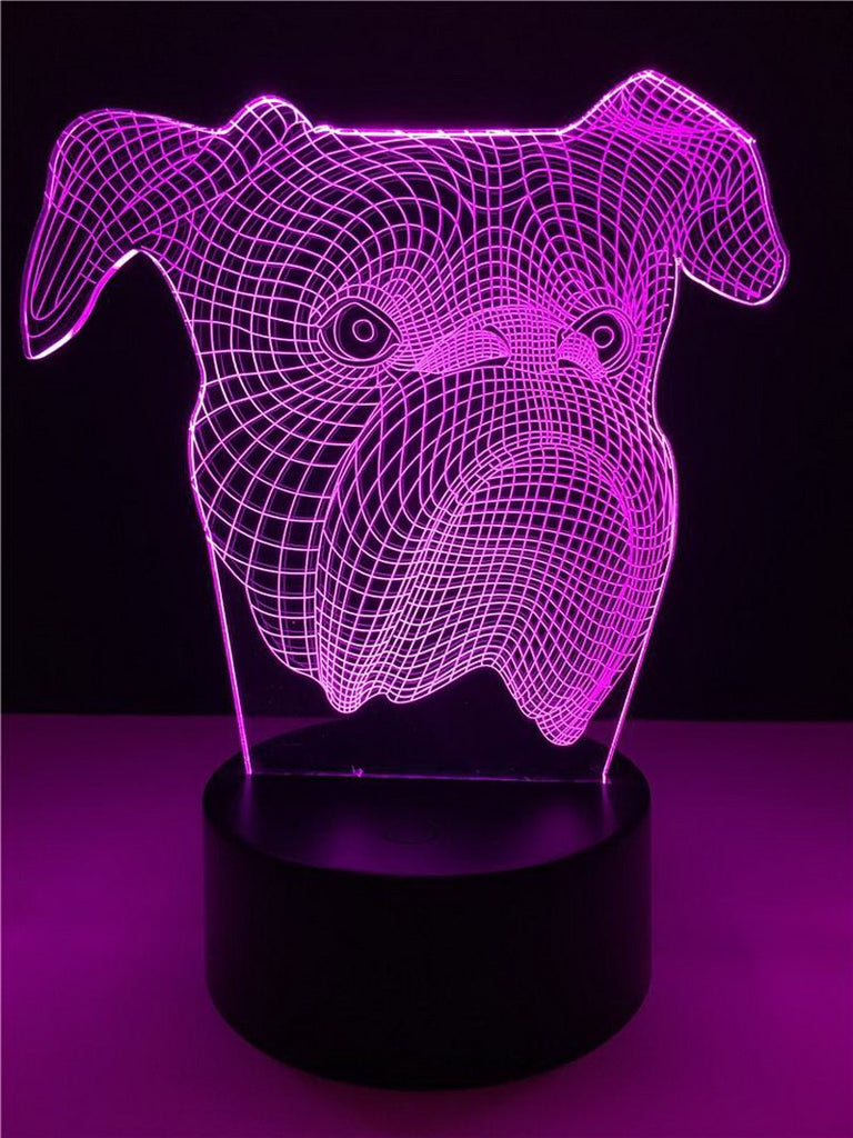 Animal Shar Pei Dog 3D Illusion Lamp Night Light