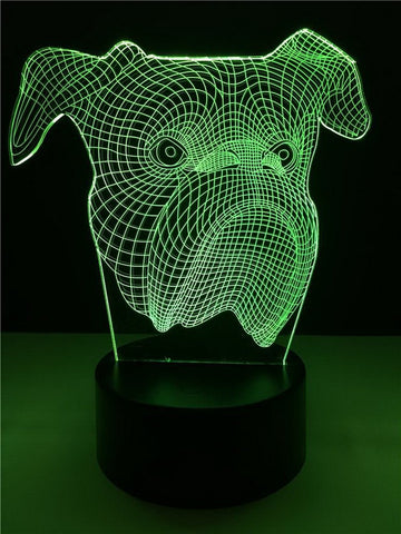 Image of Animal Shar Pei Dog 3D Illusion Lamp Night Light