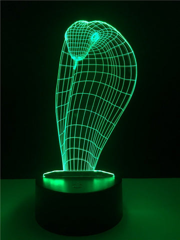 Image of Animal Snake 3D Illusion Lamp Night Light