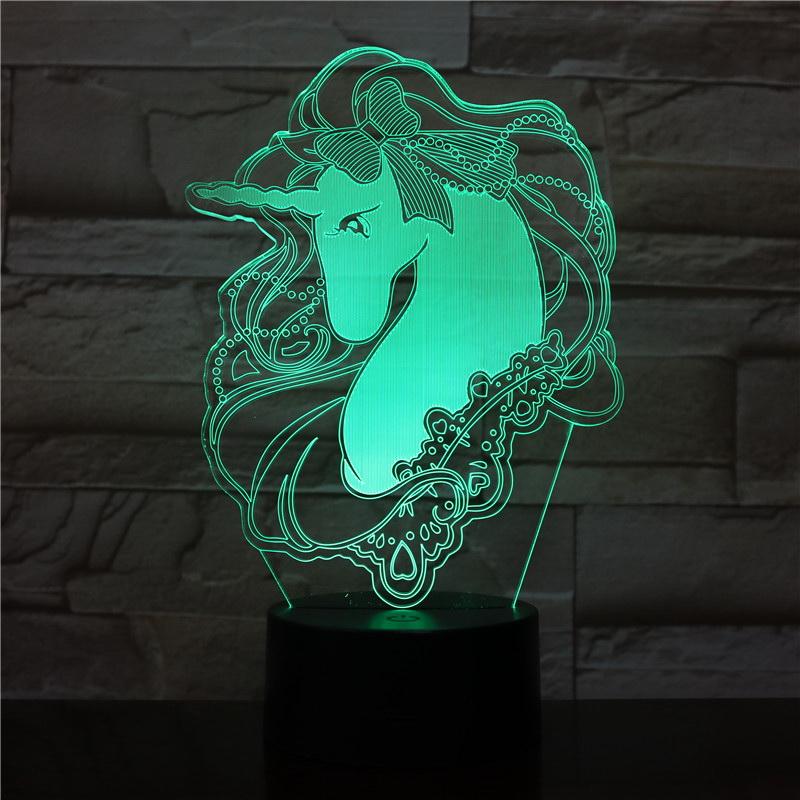 Animal Unicorn 02 3D Illusion Lamp Night Light