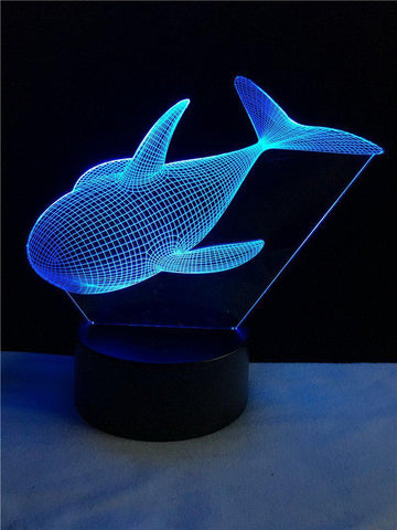 Image of Animal Whale 3D Illusion Lamp Night Light