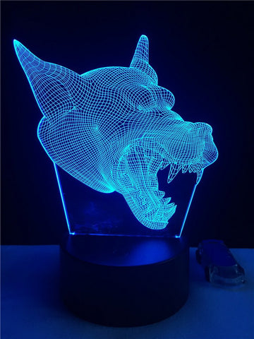 Image of Animal Wolf 01 3D Illusion Lamp Night Light