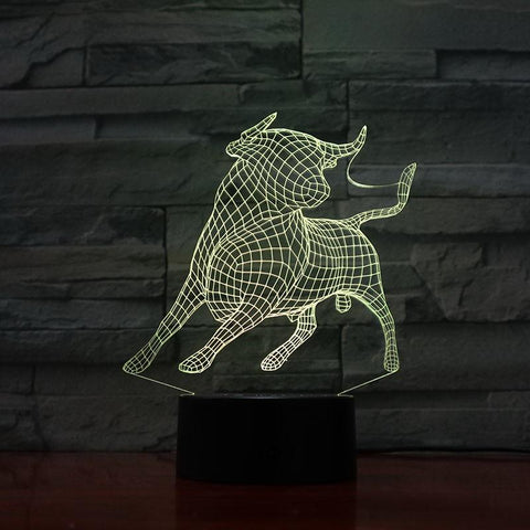Image of Animals Cattle 3D Illusion Lamp Night Light