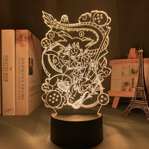 Image of Anime Dragon Ball Young Goku 3D Illusion Lamp Night Light