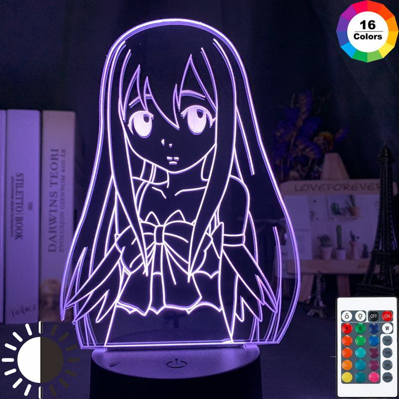 Anime Fairy Tail Ultear Milkovich Figure 3D Illusion Lamp Night Light