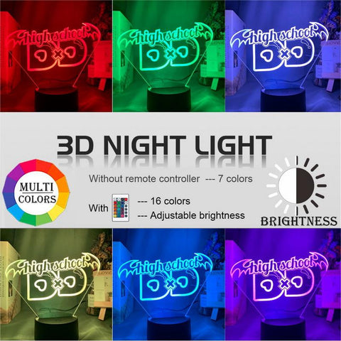 Image of Anime High School DxD 3D Illusion Lamp Night Light