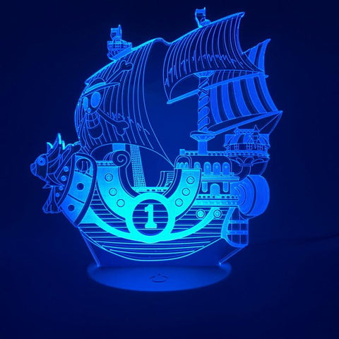 Image of Anime One Piece Boat Thousand Sunny 3D Illusion Lamp Night Light