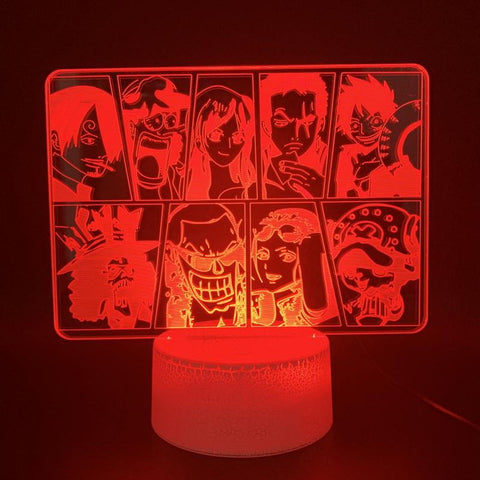 Image of Anime One Piece Character Collection 3D Illusion Lamp Night Light