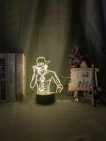 Image of Anime One Piece Portgas D Ace 3D Illusion Lamp Night Light