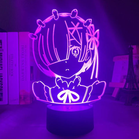 Image of Anime Rem Re Zero Figure 3D Illusion Lamp Night Light