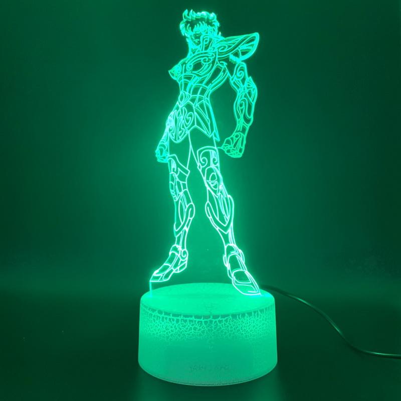 Anime Saint Seiya Figure 3D Illusion Lamp Night Light