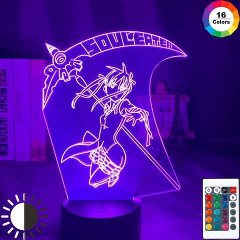 Image of Anime Soul Eater Maka Albarn Figure 3D Illusion Lamp Night Light 5036