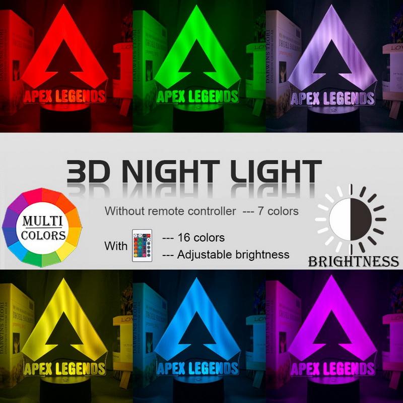 Apex Legends LOGO 3D Illusion Lamp Night Light