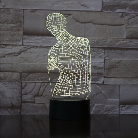 Image of Aphrodite of Milos sculpture Figure 3D Illusion Lamp Night Light